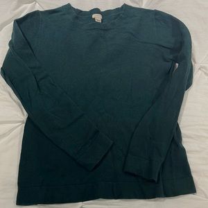 Forest Green J Crew Crew Neck Sweater